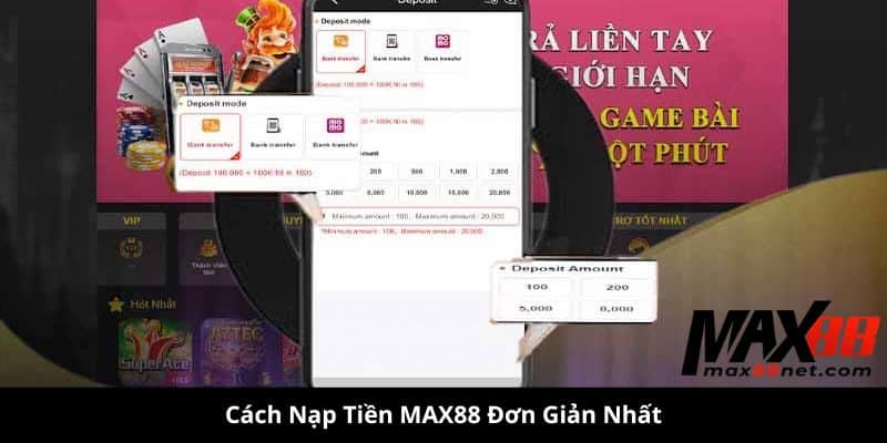 nạp tiền MAX88