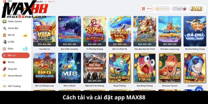 tải app max88